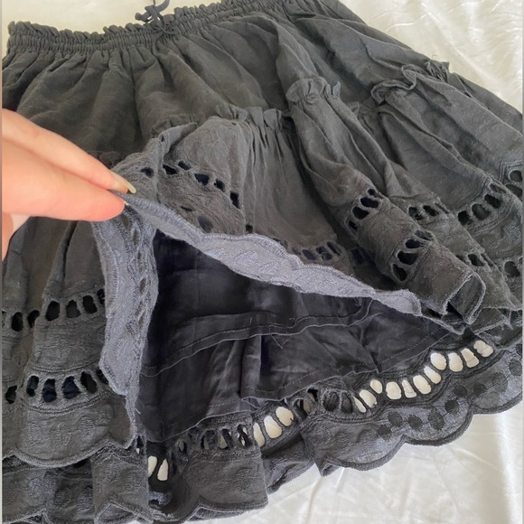 Seven Wonders Alannah Short Cotton Skirt Black Lined Size US 4 fits like XS - Picture 10 of 15